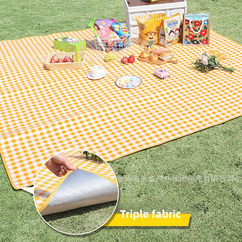 Outdoor Color Film Thickened Waterproof Camping Mat Picnic Mat Lawn Mat Picnic Cloth Mat Dormitory Floor Mat Moisture-Proof Mattress