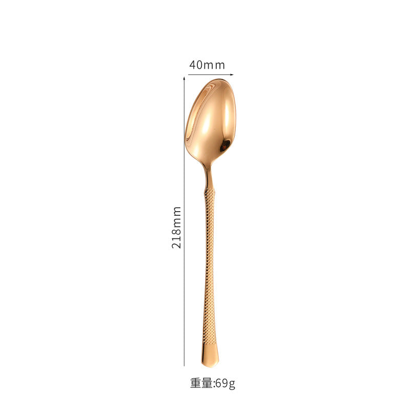 201Stainless steel tableware hotel high-end cutlery set24Set of Restaurant Star Point Steak Knife and Fork Set