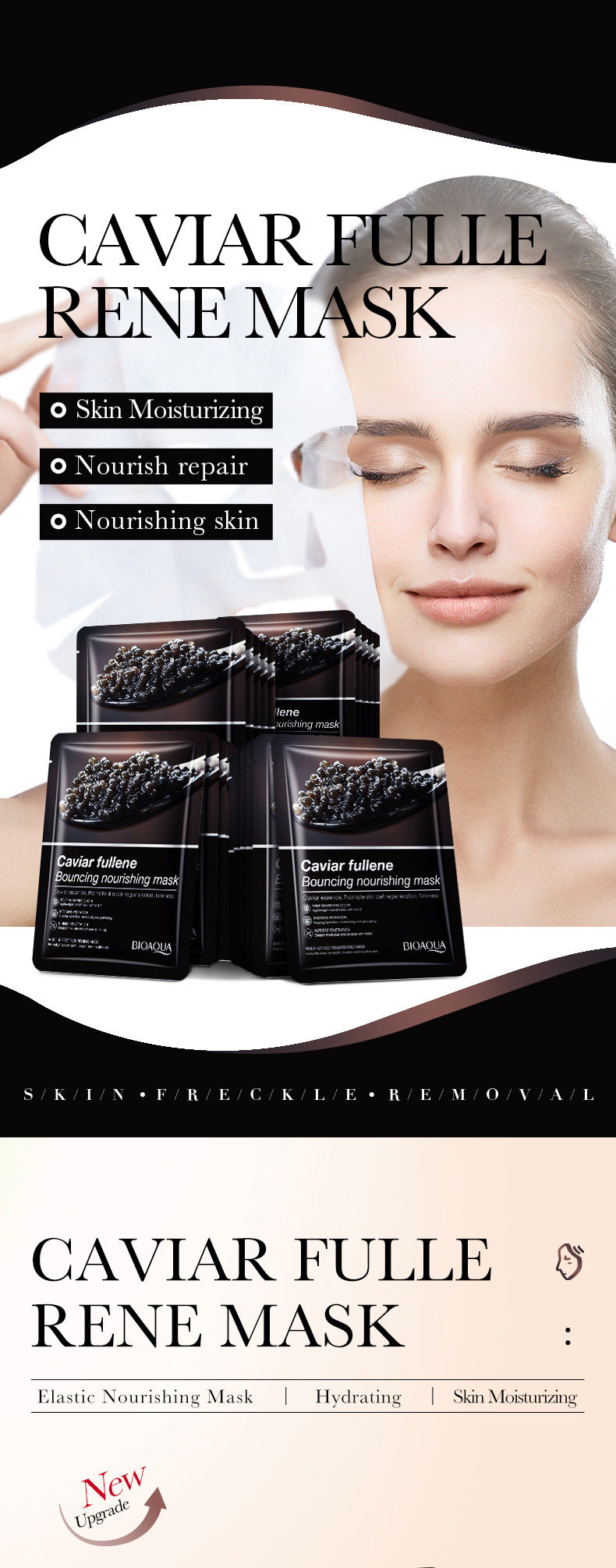 Mask BIOAOUA White Truffle Moisturizing Caviar Nourishing Resurrection Grass Hydrating  Wholesale