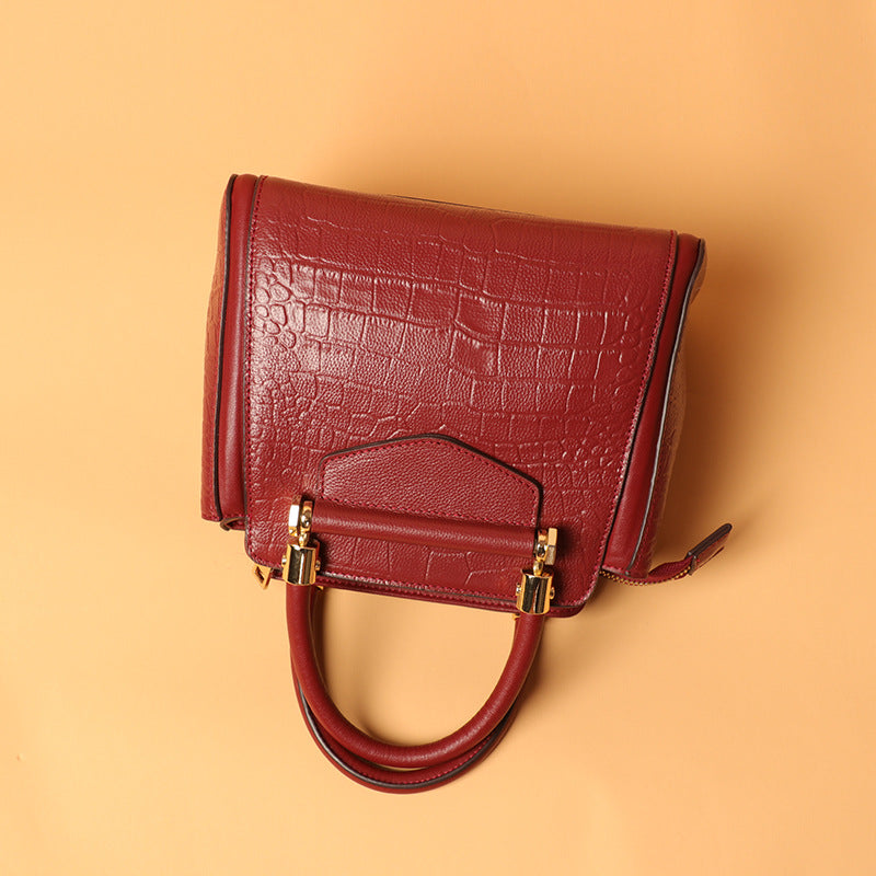 2024New Year's Fashionable and Elegant Crocodile Pattern Single Shoulder Handbag for Women