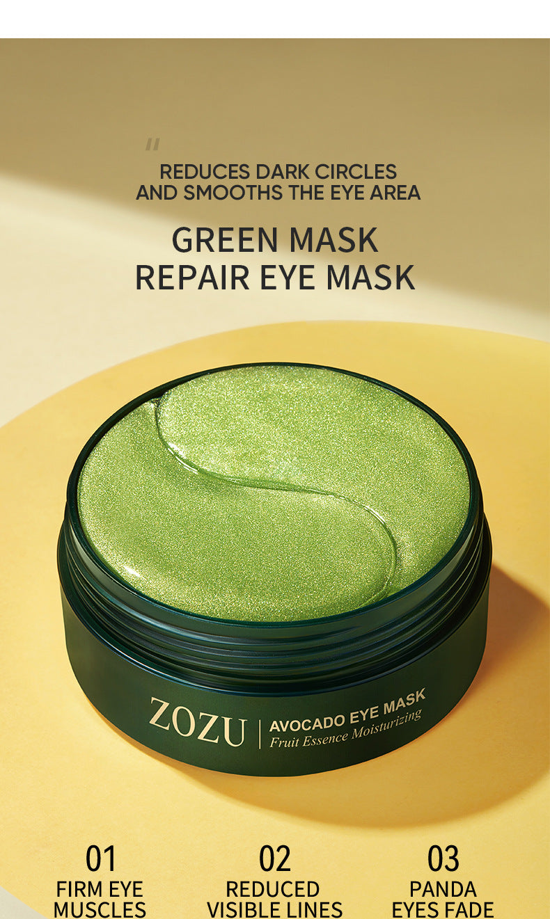 Eye Mask ZOZU Golden Avocado Moisturizing and Hydrating   foreign trade skincare products live wholesale