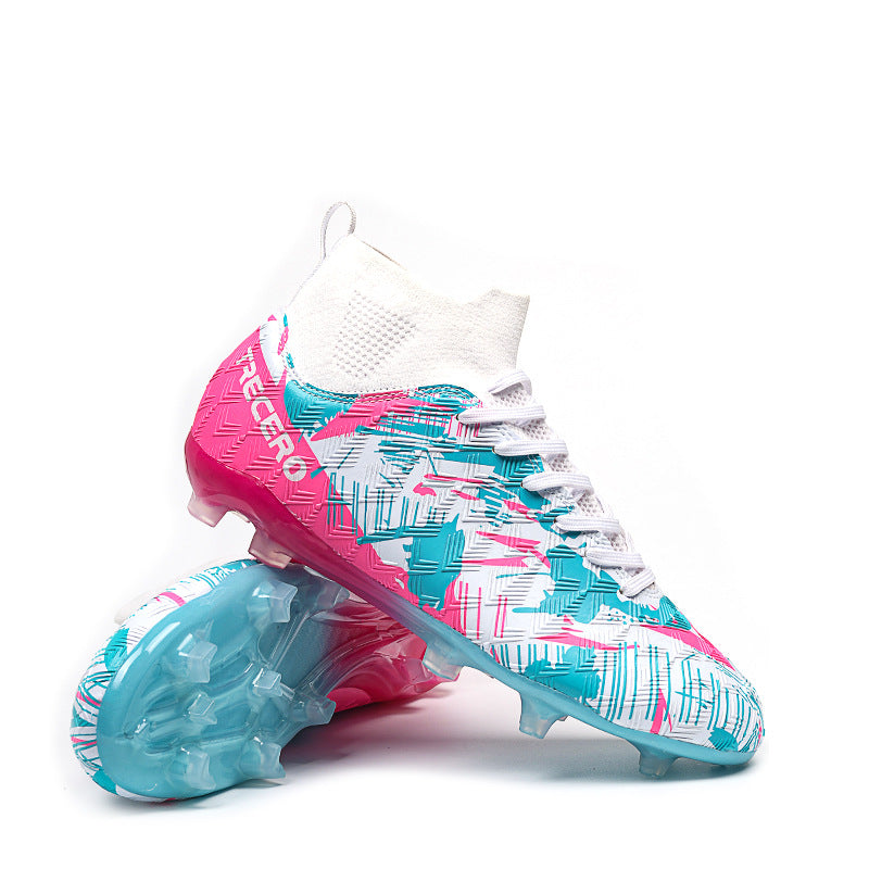 CICERO High quality professional football shoes for men and women FG Long Spike Anti-Slip Wear-Resistant Youth Practical Competition Training Shoes