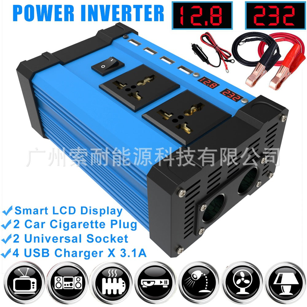 Motorcycle and Car Accessories300W/500W Car Converter Inverter12V Turn110V/220V Car Inverter Power Supply