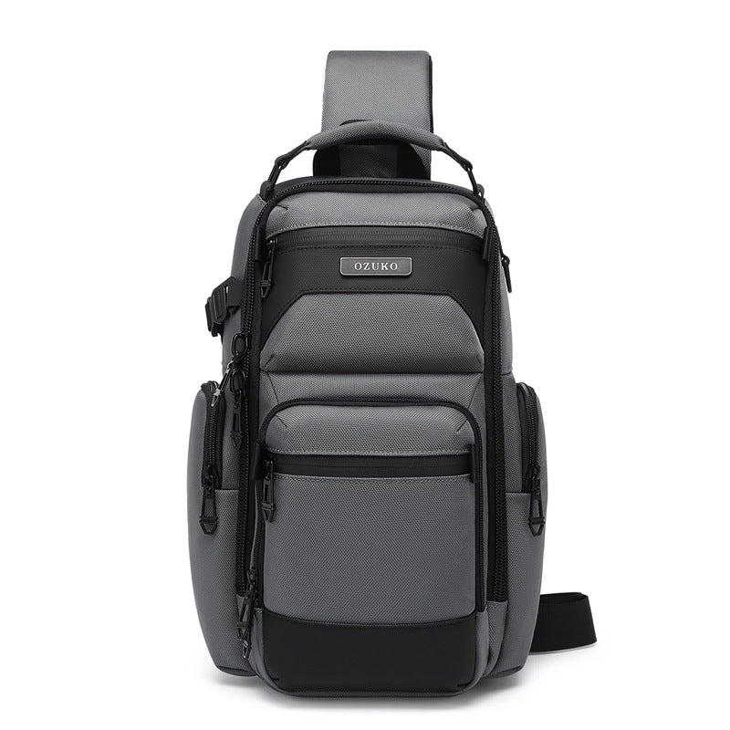 Trendy Men's Chest Bag Crossbody Bag Lightweight Multifunctional Waterproof Travel Portable Sling Bag Casual Men's Bag High-end Feel