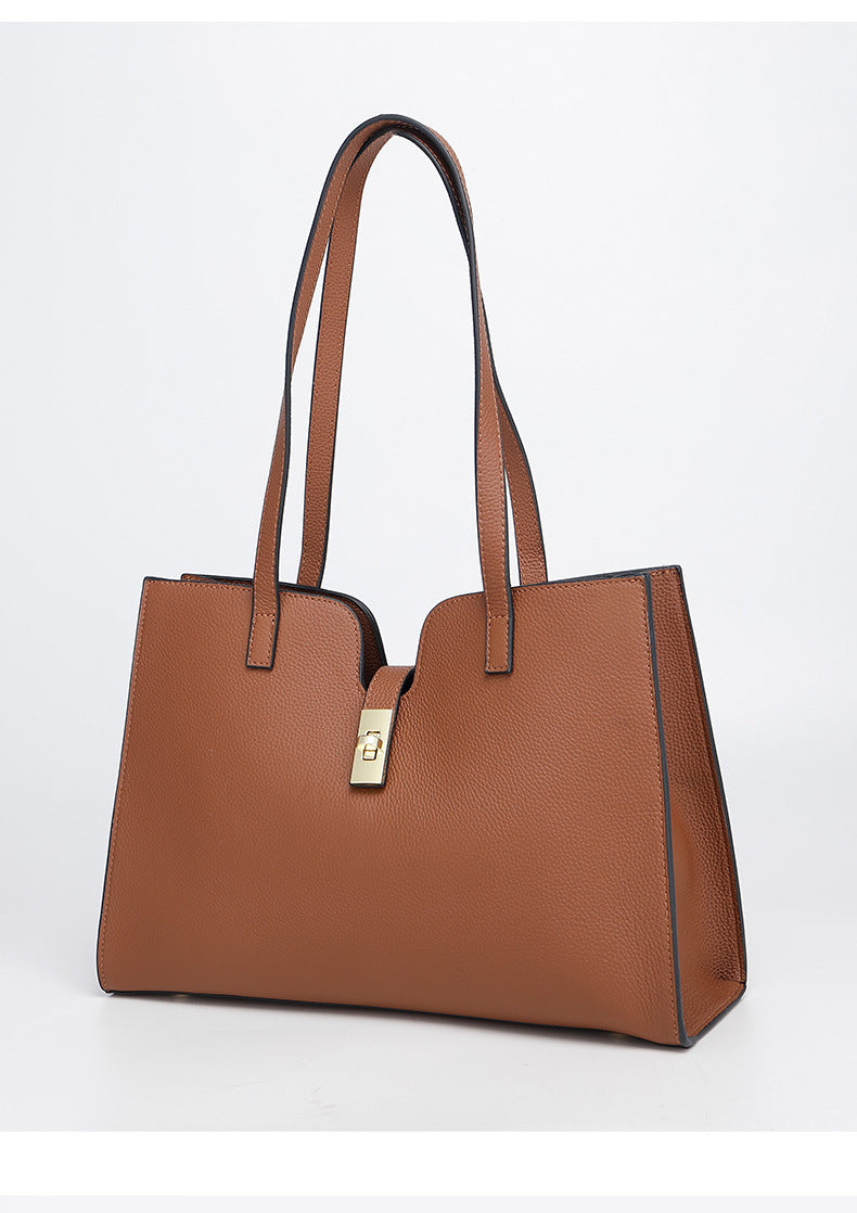 Large Capacity Single Shoulder Tote Bag for Women, Casual Commuter Bag, Trendy Versatile Fashionable Light Luxury Briefcase Underarm Bag