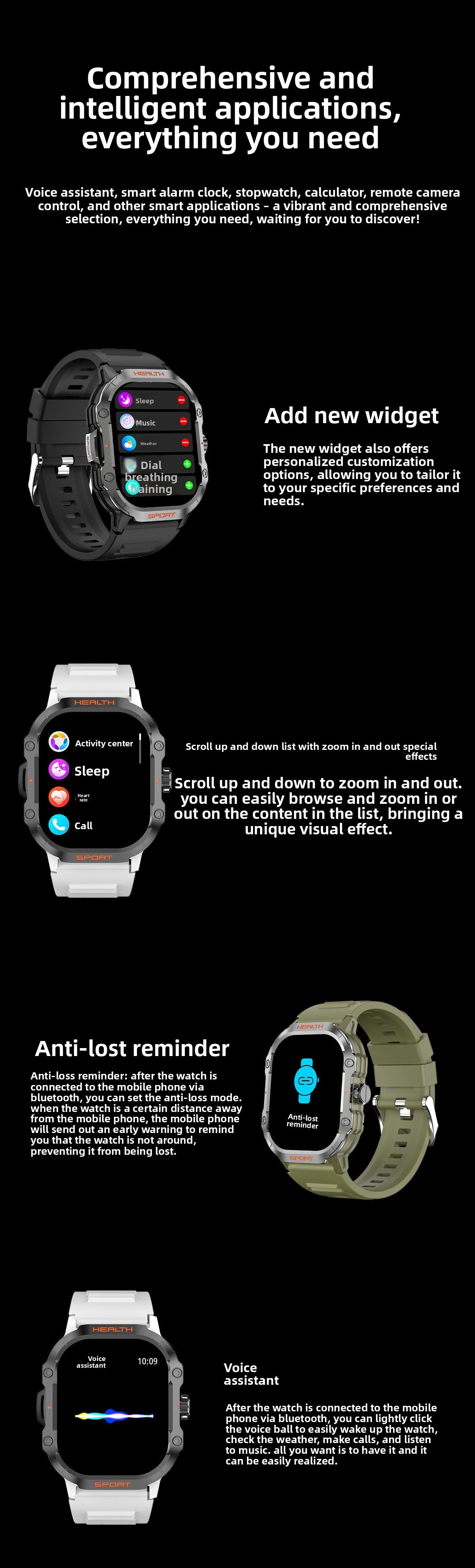 New HK24Smart watch multi-dial switching rotary button NFC Payment amled Large Screen Factory