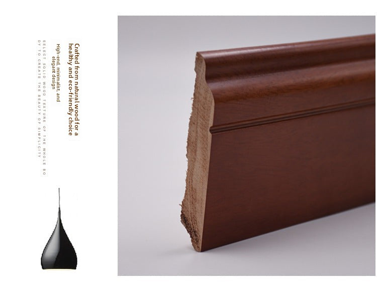 Ivory white solid wood skirting board 10cm Raw wood lines 10Centimeter wooden flooring with white skirting board