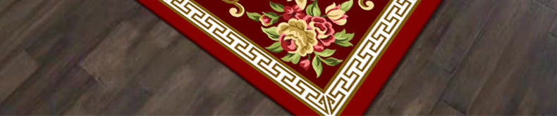 Crystal Velvet Carpet Full Coverage Chinese Style Living Room Sofa Coffee Table Rug Same Style Bedroom Wear-resistant Non-slip Rug