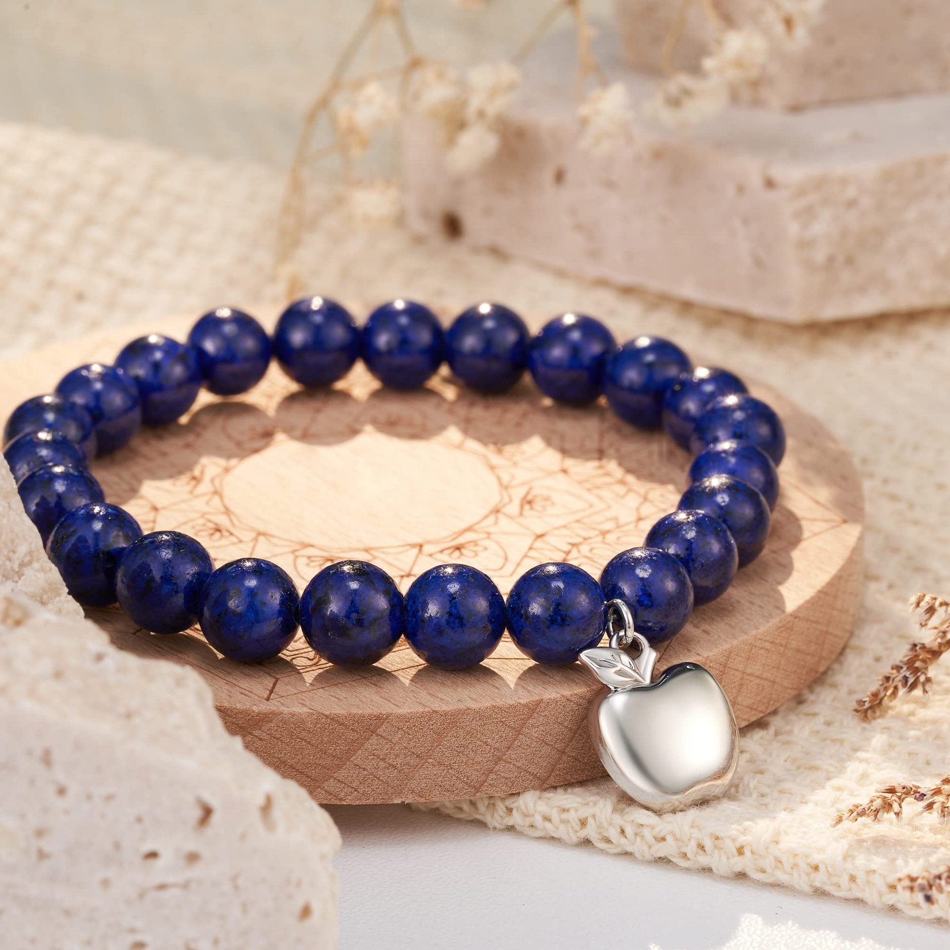 New Arrival Mom Gift Amethyst Bracelet Obsidian Agate Bracelet Mother's Day Angel Pendant Bracelet