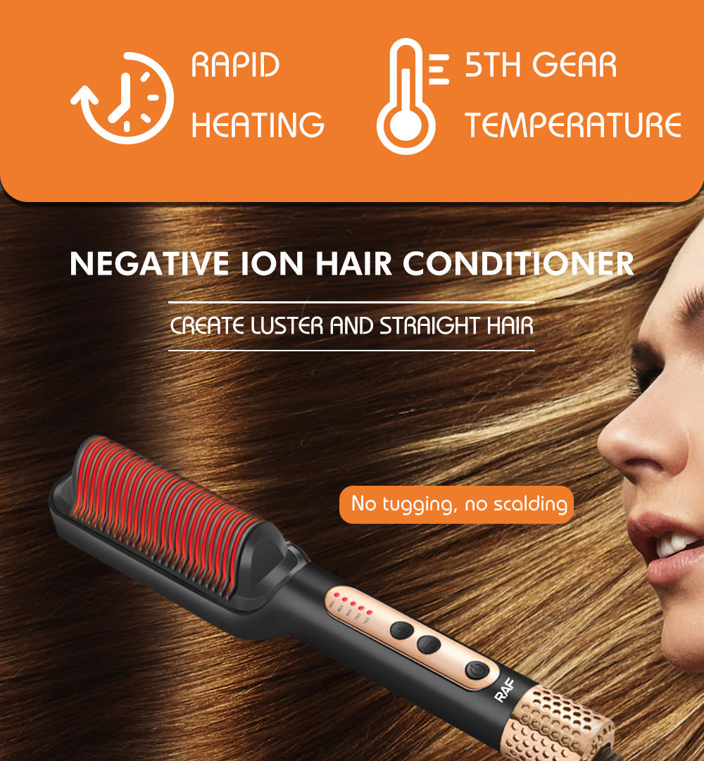 New Product Hair Straightening Comb Negative Ion Non-Damaging Hair Straightening and Curling Dual-Use Electric Curling Iron Hair Straightener  Home Use
