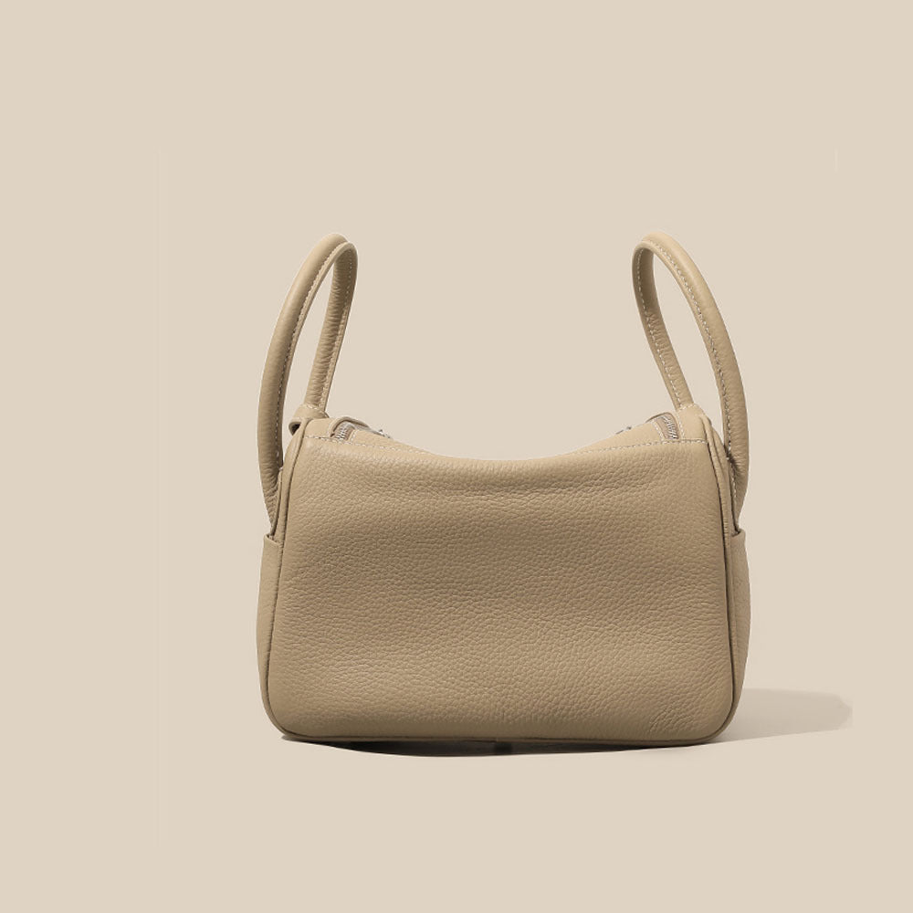 Doctor Genuine Leather Women's Bag2024Handheld Top Layer Cowhide Lychee Pattern Lindy Bag Single Shoulder Handbag Medicine Box Trendy