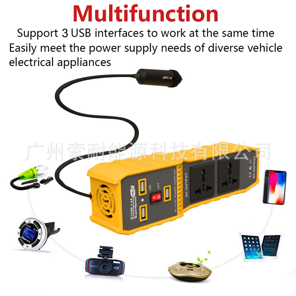 Automobile and Motorcycle Parts Car Converter Car Inverter200W Car Inverter Power Supply12V Turn110V/220V