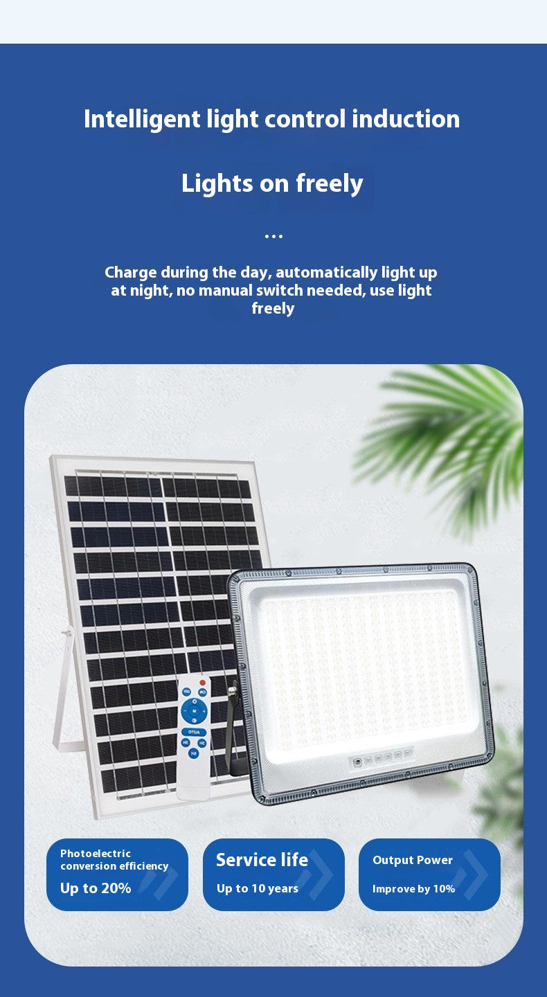 High Power LED Lighting Solar Garden Street Floodlight High-quality Outdoor Lighting Suitable for Roads IP65 Protection Level