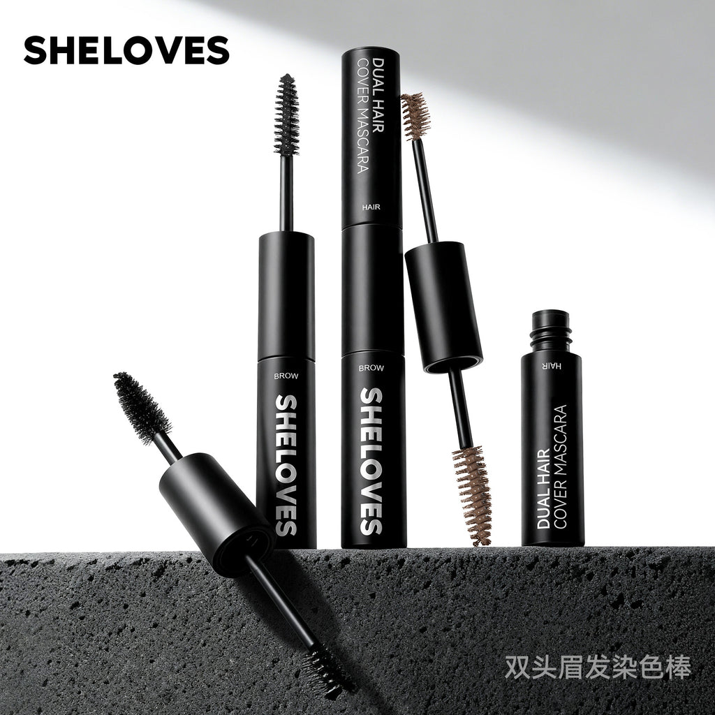 sheloves Eyebrow and Hair Dual-use Styling Stick White Hair Covering Magic Waterproof Non-Fading Disposable Hair Dye Pen