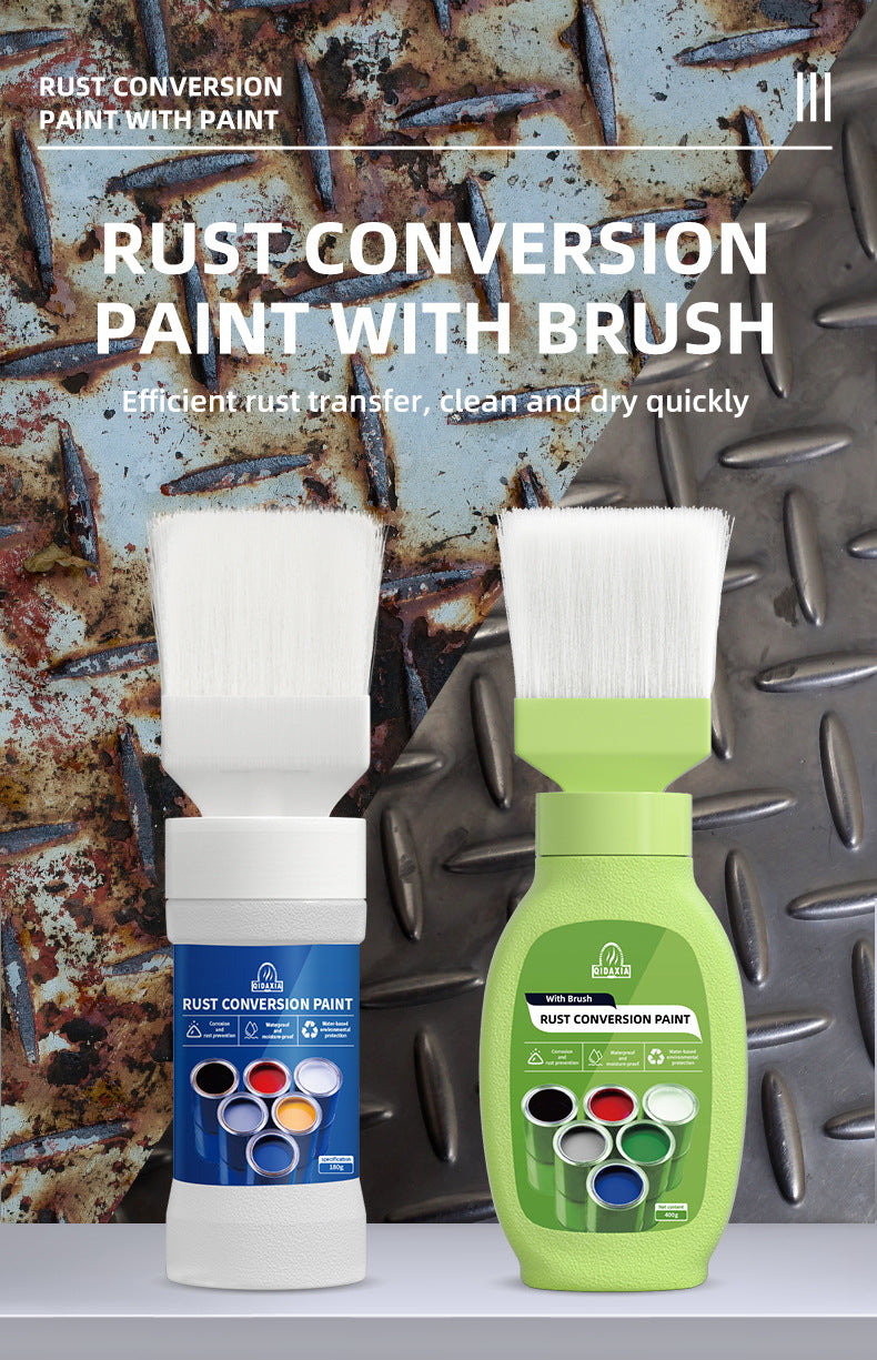 Qixia Water-Based Anti-Rust Paint, Rust-Free Roof Iron Rust Conversion Paint, Color Steel Tile Renovation Paint, Water-Based Anti-Rust Paint