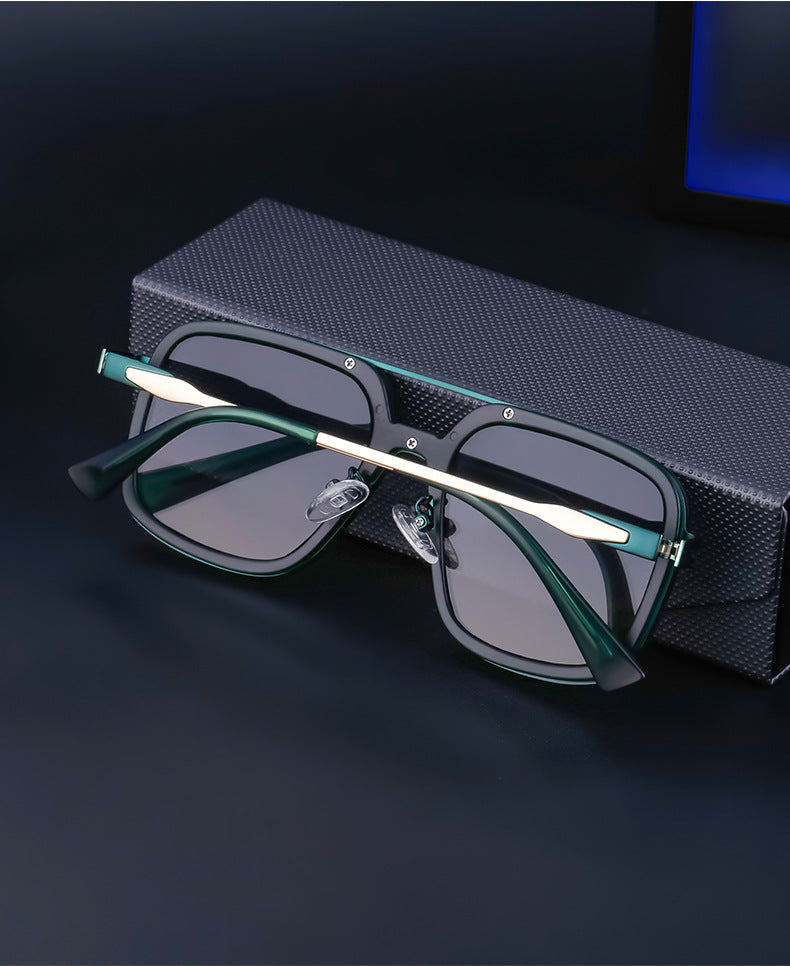 2025New style sunglasses for men with a high-end feel, vintage driving sunglasses, square frame glasses wholesale