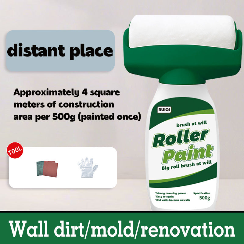 Custom Label Large Roller Paint Wall Stain Repair Renovation Paint Water-Based Odorless Self-Brushing Roller Latex Paint