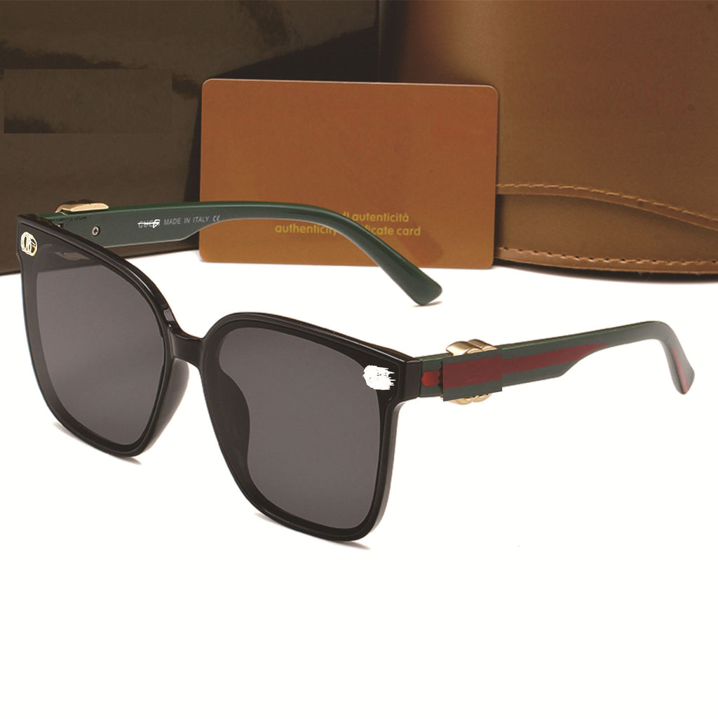 3716New Fashion Large Frame Sunglasses for Women Nylon Lens Sunglasses Internet Celebrity Street Style Face Slimming Driving Sunshade