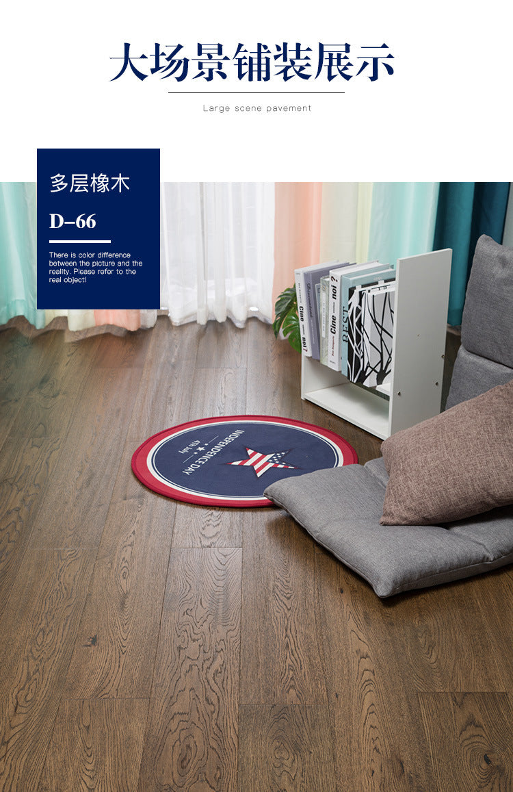 In stock wholesale Door-to-Door Installation Oak Multi-layer Small Knot Locking Solid Wood Flooring Eco-friendly Underfloor Heating Composite Flooring
