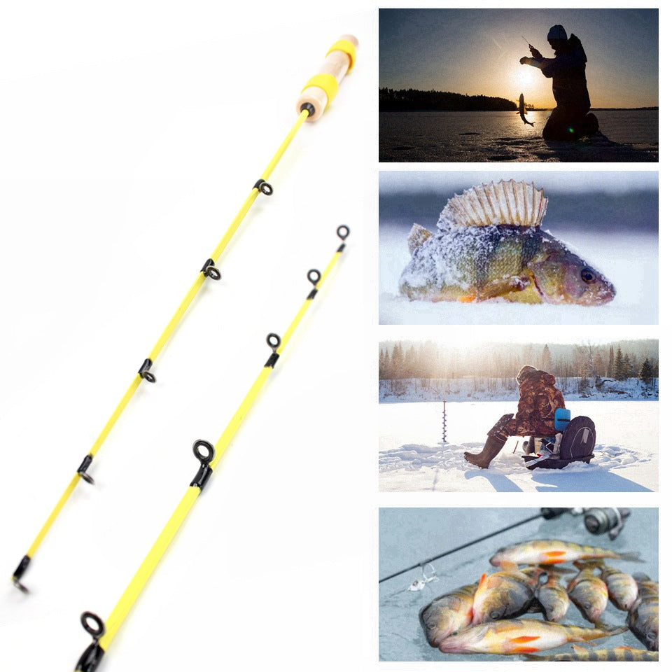 Winter Fishing Rod55cm2Portable Ice Fishing Rod with Flat Tip, Softer and More Sensitive for Ice Fishing and Raft Fishing