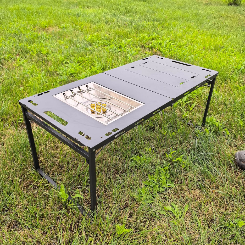 Camping Table Two Units IGT Hydraulic Rod Tactical Table Folding Tea Table Multifunctional Detachable Barbecue Table Outdoor