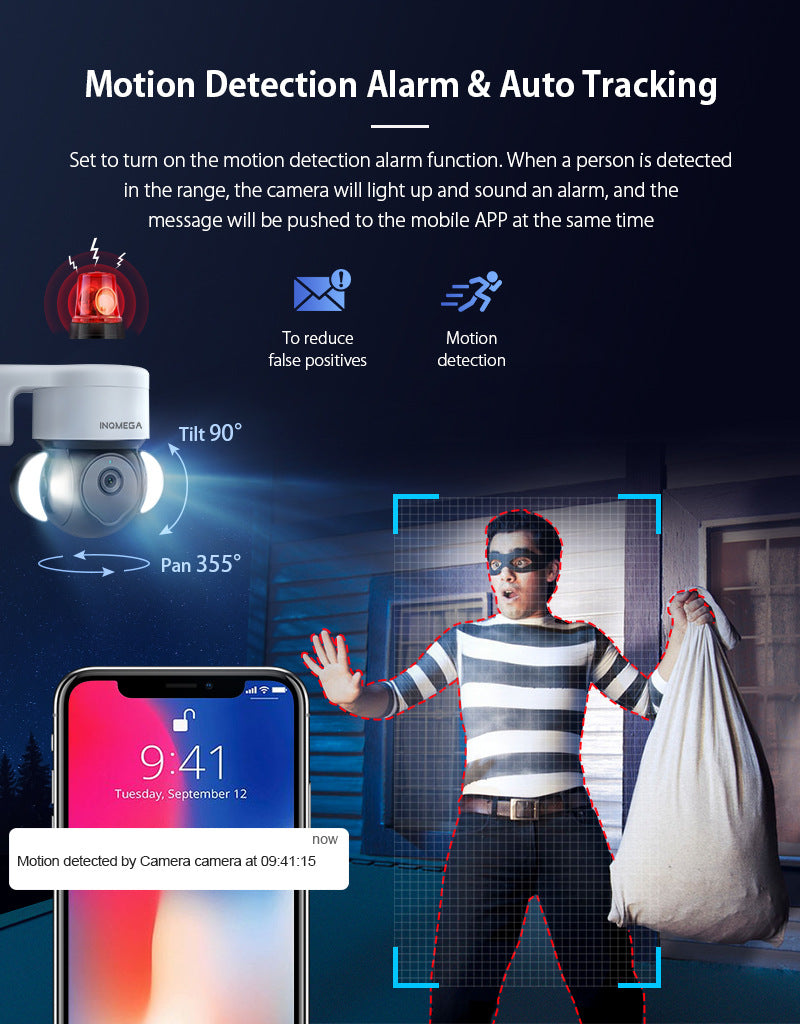 Factory Private Model 500High Definition Surveillance TUYA Wireless Garden Ball Camera WiFi Tuya Smart Surveillance Camera