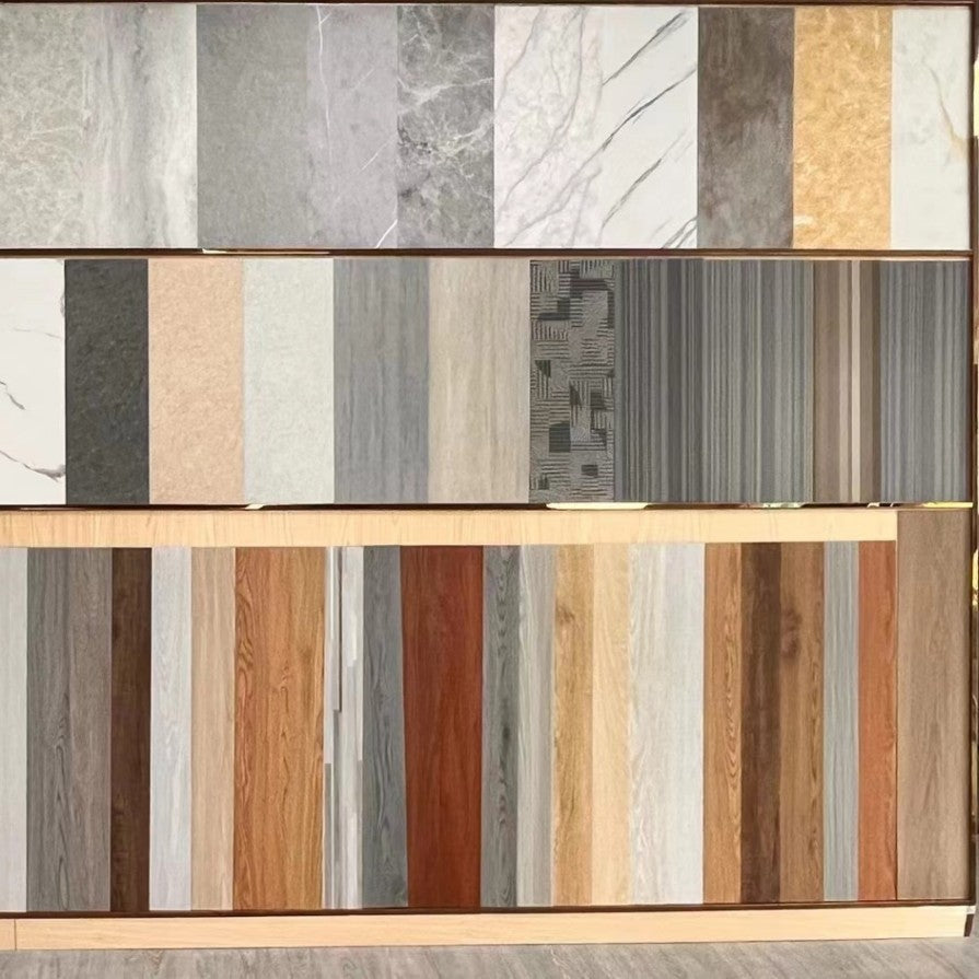pvc Commercial Thickened Wood Grain Flooring Renovation Bedroom Cement Floor Tile Stone Grain Imitation Tile