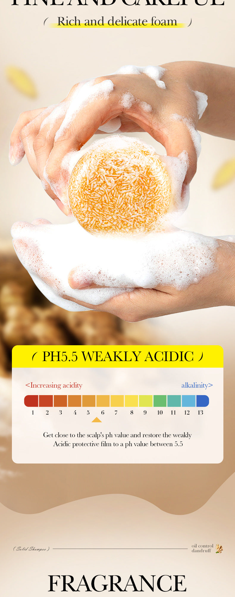 Plant-Based Shampoo Soap60g SADOER Strengthen Hair Roots Deep Clean Hair Soap  Wholesale