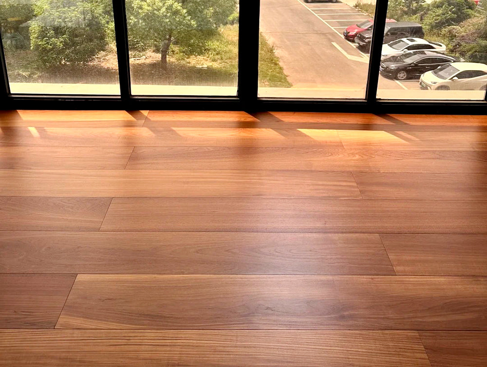 Premium Engineered Multi-Layer Solid Teak Flooring Eco-Friendly Splash-Resistant Surface Click Lock Installation Outdoor