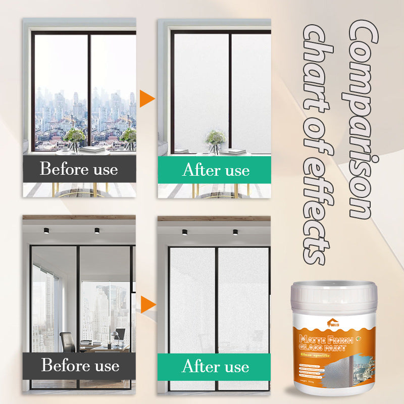 baolisi Glass Privacy Frosted Paint Translucent Non-See-Through Bathroom Office Privacy Blocking Matte Texture