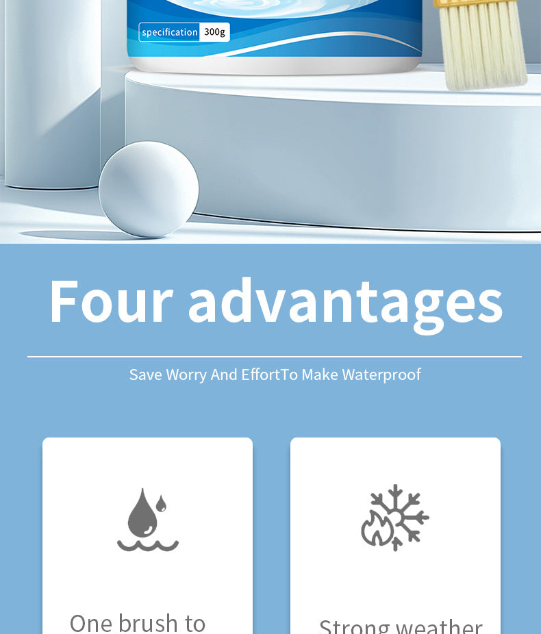 Transparent Waterproof Agent Bathroom Waterproof Coating No Tile Breaking Glue Acrylic Pure Acrylic Waterproof Glue Anti-Seepage