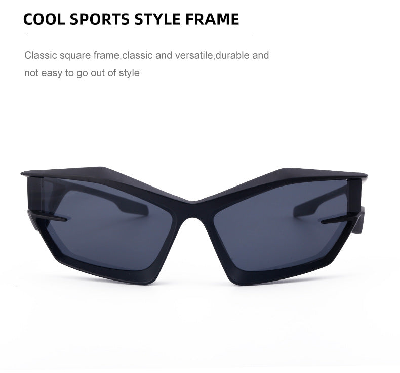 European and American style unique shaped sunglasses for men Y2K Millennium Future Technology Sunglasses for Women Trendy Glasses Wholesale