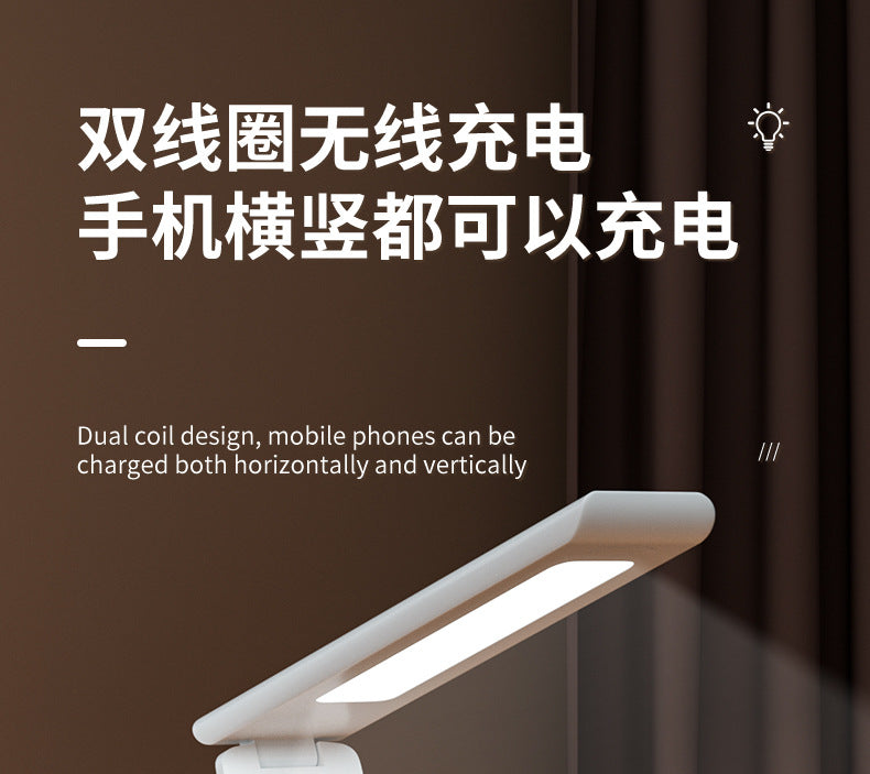 Hot-selling Smart Wireless Charging Desk Lamp Reading Foldable Multi-functional Creative Desk Lamp Student-specific Eye Protection Desk Lamp