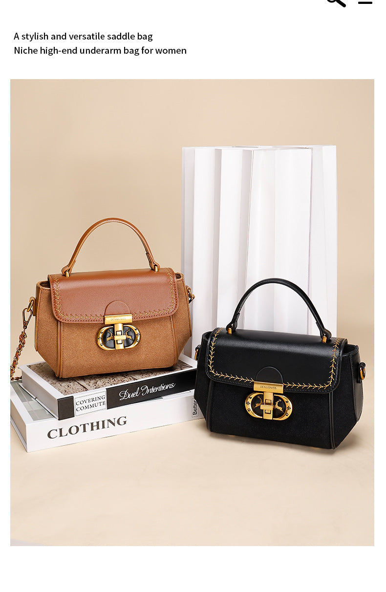 European and American Retro Niche Stylish Small Square Bag Chain New Texture Handbag Fashion Versatile Shoulder Crossbody Bag for Women