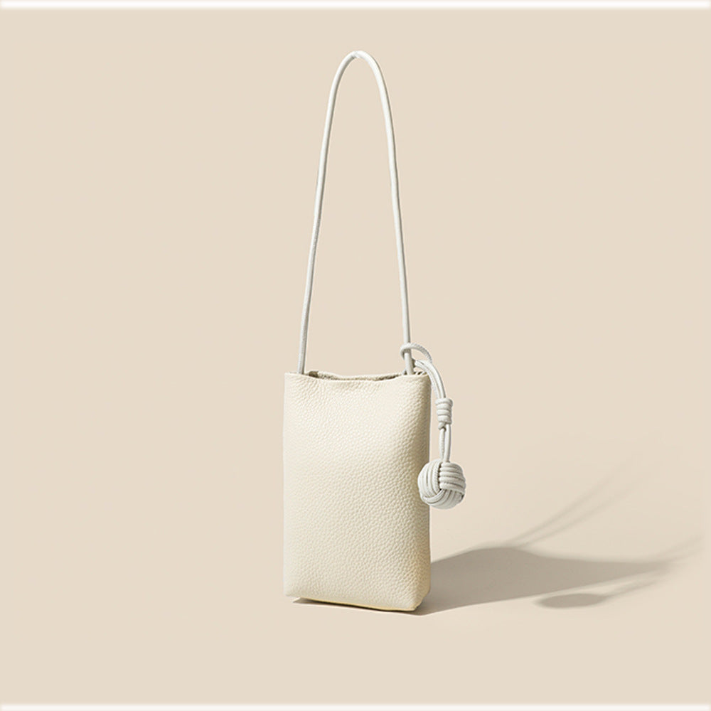 Mini Genuine Leather Phone Bag for Women togo Top Grain Leather Small Square Bag2025New Fashion Simple Versatile Crossbody Bag