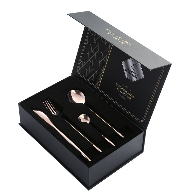 Stainless Steel Cutlery Knife Fork Spoon1010Four-piece Portuguese Western Steak Knife, Fork, and Spoon Set24Piece Suit