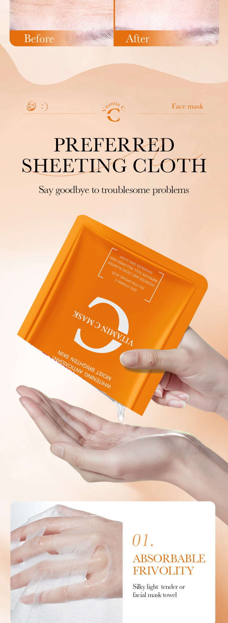 Mask25g BIOAOUA Dimension C Retinol Hydrating Moisturizing Mask Sheet Pack  Wholesale