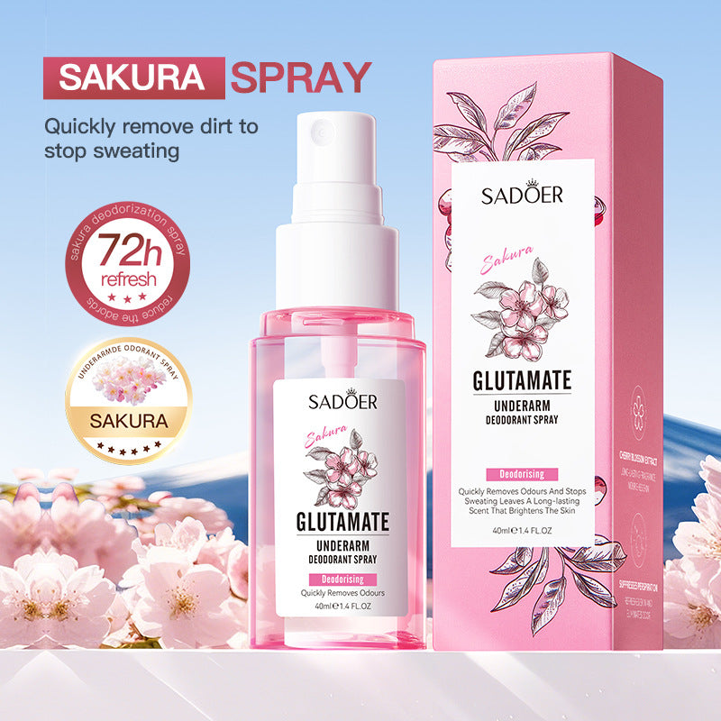 Sakura Underarm Fragrance Spray SADOER Underarm Antiperspirant Spray  Wholesale