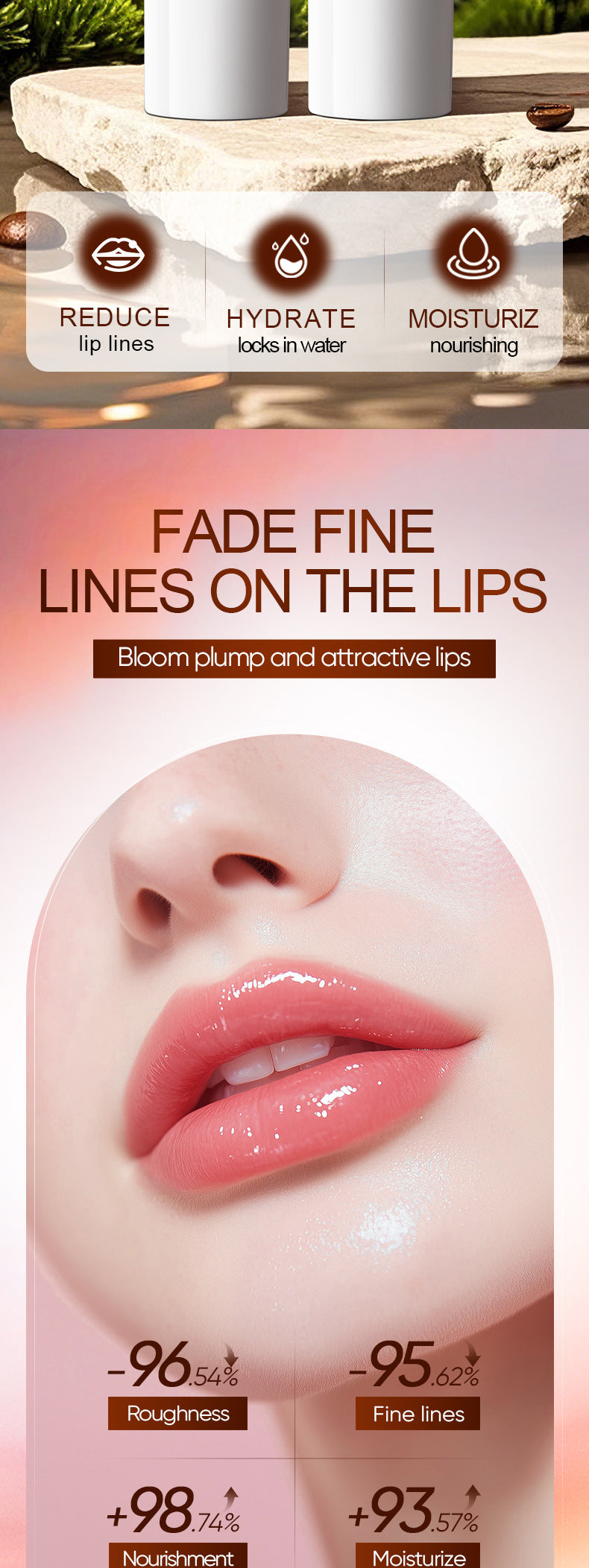 Iced American Caffeine Nourishing Lip Balm SADOER Anti-chapped Moisturizing Lip Balm  Wholesale