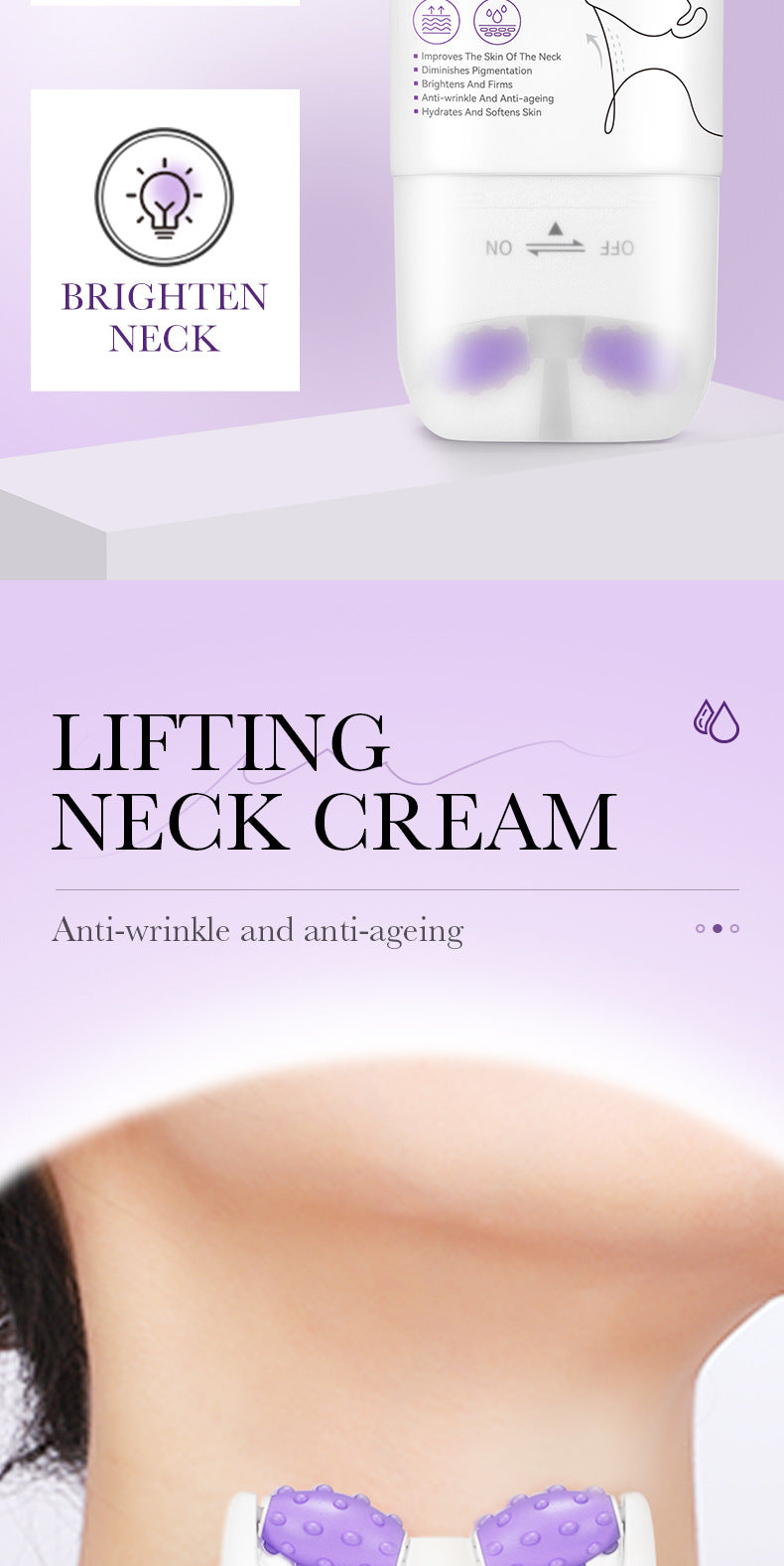 Collagen Neck Cream110ml SADOER Firming Roller Neck Lifting Cream  Wholesale
