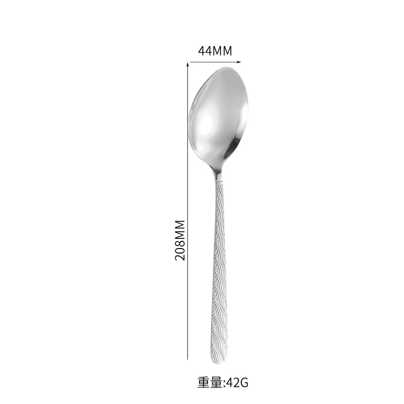 410Stainless Steel Tableware Hotel Restaurant Hemp Rope Pattern Knife Fork Spoon24Set of Western Steak Knives and Forks