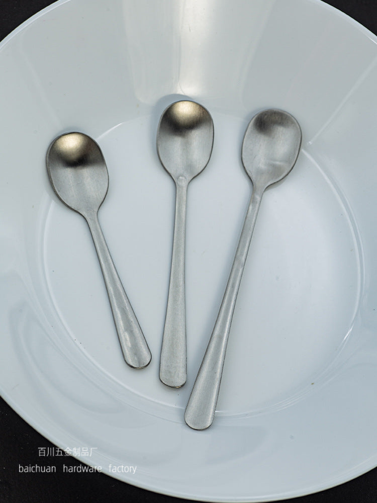 Manufacturer Extra Small Spoon Stainless Steel Coffee Spoon Creative Spoon Small Round Spoon Mini Extra Small Spoon8CM Seasoning Spoon