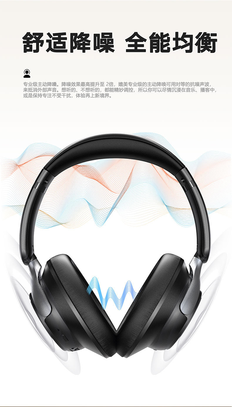 Private Model2025New metal heavy bass long battery life over-ear headphones ANC Noise Cancelling Wireless Bluetooth Headphones B13