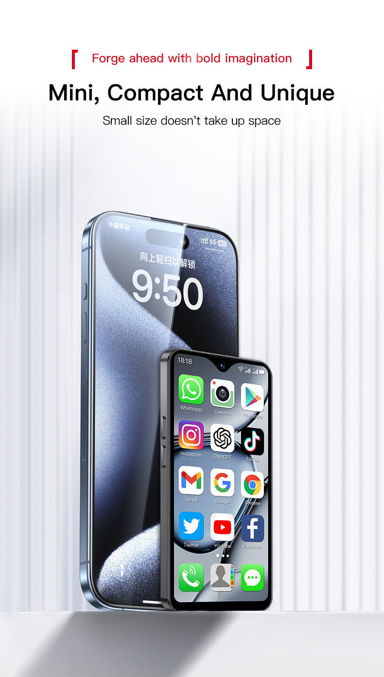 XS18promax All Netcom4G Mini Mobile Phone4.3Inch Water Drop Screen Ultra Small Foreign Language