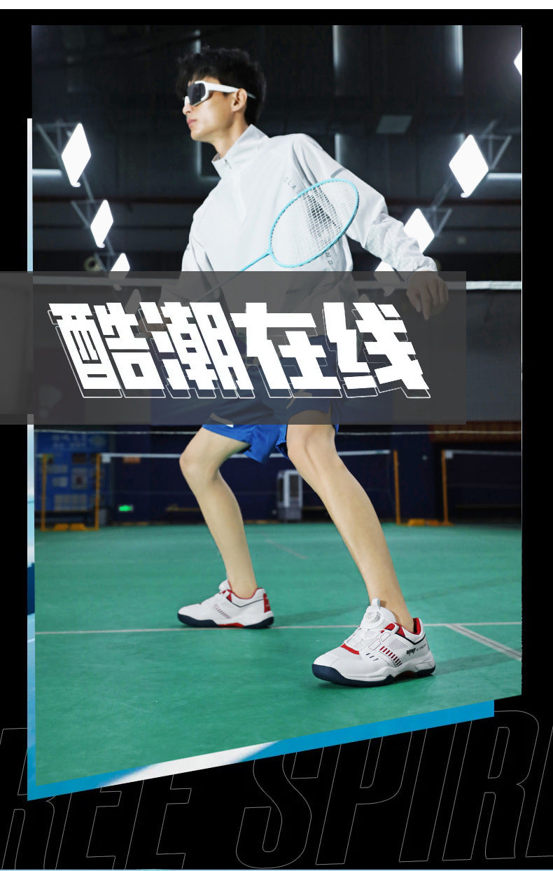 New Large Size Breathable Cushioning Anti-Slip Sneakers Table Tennis Shoes Low-Top Men's Professional Training Badminton Shoes