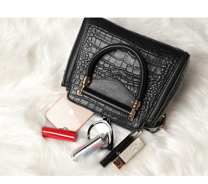 2024New Year's Fashionable and Elegant Crocodile Pattern Single Shoulder Handbag for Women