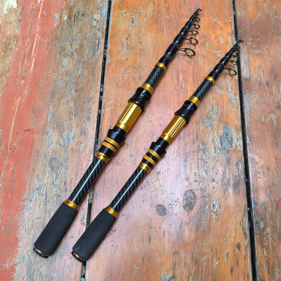 Manufacturer Wholesale New Short Section Sea Rod Carbon Fiber Telescopic Universal Fishing Rod Portable Lure Rod European and American Fishing Gear
