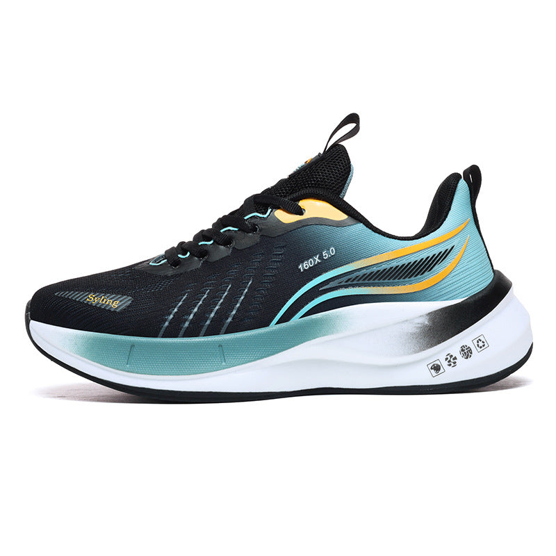 Large Size Summer Jacquard Mesh Breathable Youth Shock Absorption Sports Shoes Student Outdoor Racing Running Shoes