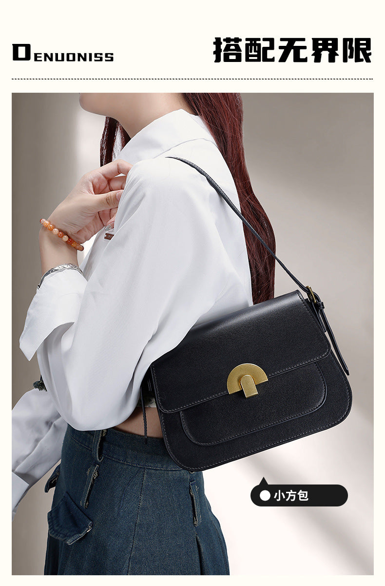Light Luxury Niche Design Underarm Bag for Women2024Trendy New Spring and Autumn Fashion Tofu Bag Single Shoulder Crossbody Bag