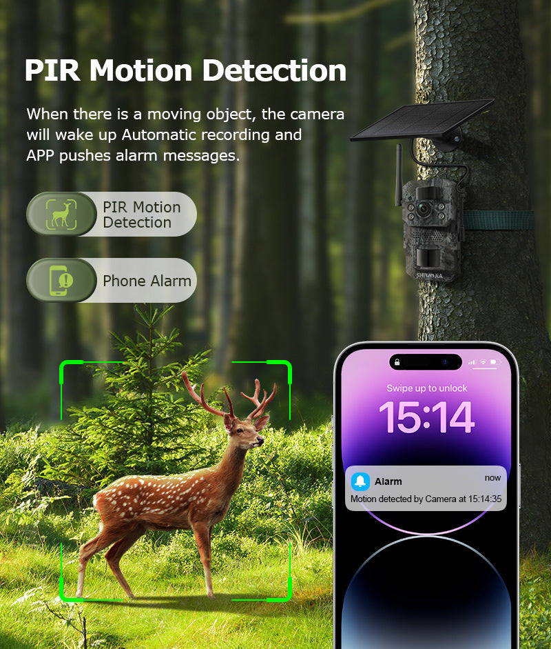 Camouflage4G Install Solar Camera Hunting300Wan Gaoqing GPS Positioning Infrared Night Vision Remote Camera